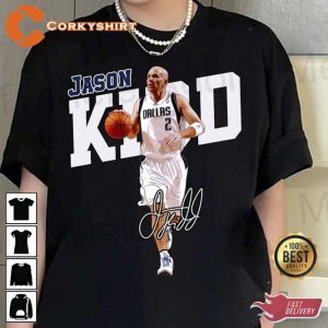 Jason Kidd Basketball Legend Signature Vintage Retro 80s 90s Bootleg Rap Style T-Shirt