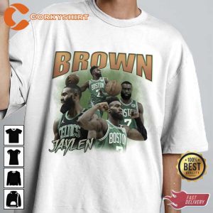 Jaylen Brown Boston Celtics Vintage Bootleg Tee Shirt