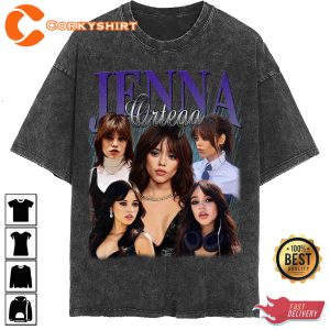 Jenna Ortega Vintage Washed Shirt Actress Homage Graphic 1