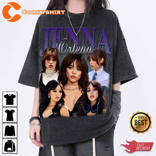 Jenna Ortega Actress Homage Graphic Unisex T-Shirt Gift For Fans