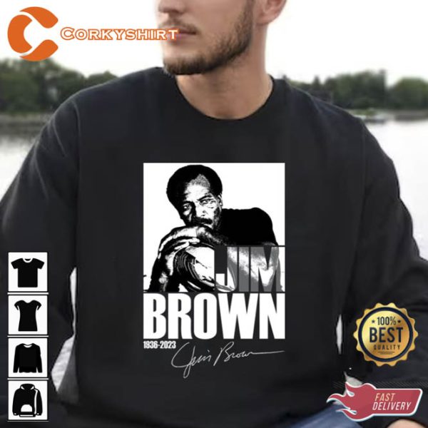 Jim Brown Signature 1936-2023 American Football Player T-Shirt