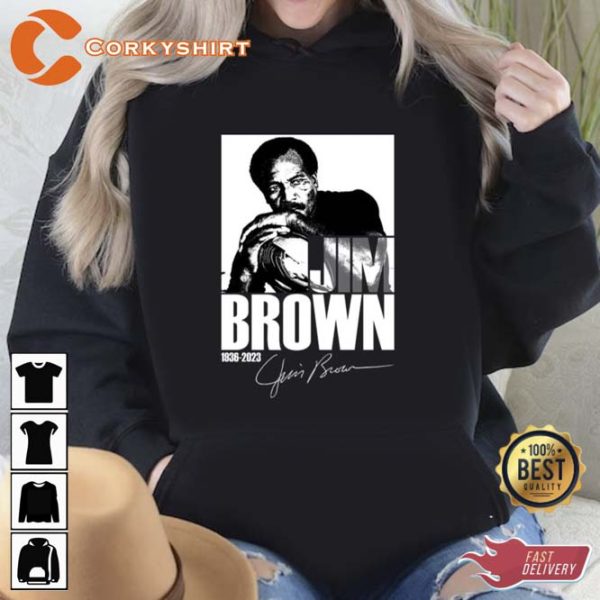 Jim Brown Signature 1936-2023 American Football Player T-Shirt