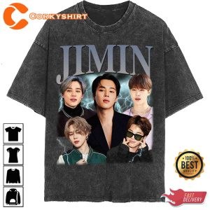 Jimin Washed Shirt K-pop Band Homage Graphic Unisex T-shirt