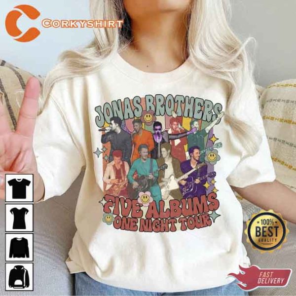 Joe Jonas Five Albums One Night Tour Music Concert Shirt