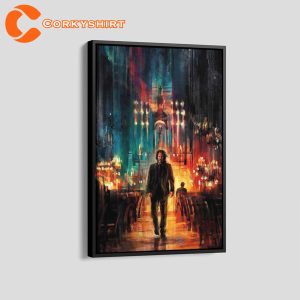 John Wick Season 4 Keanu Reeves Canvas Movie Painting Poster