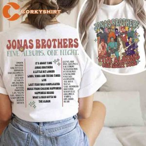 Jonas Brothers Five Albums One Night 2023 Tour Shirt