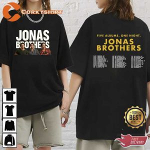 Jonas Brothers Pop Rock Band Fan 2023 Tour Concert Shirt