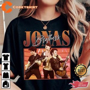 Jonas Brothers Tour 90s Vintage Inpsired Design Gift For Fans Unisex Tee