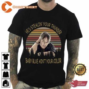 Keith Urban He s Stealing Your Thunder Baby Blue Aint Your Color Vintage T-Shirt