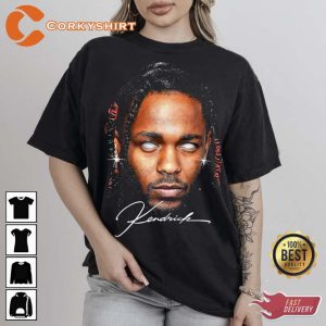 Funny Designed Kendrick Lamar Big Face Rap Tee Black Shirt