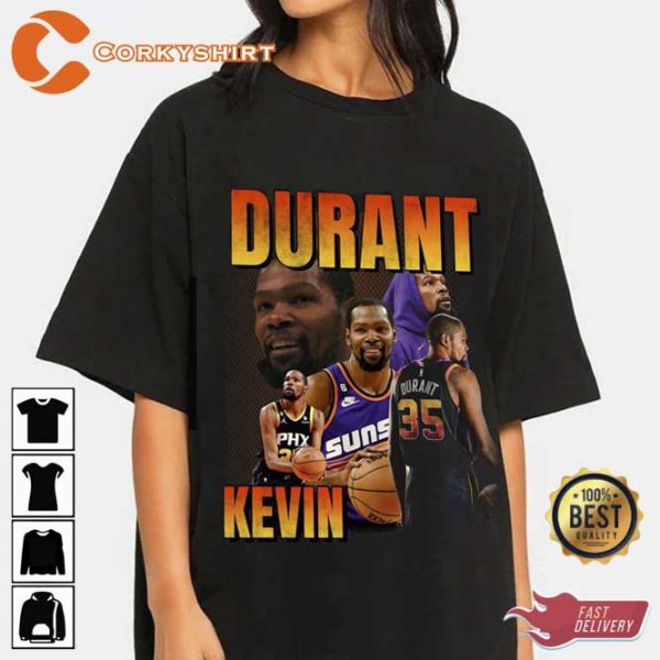 Kevin Durant 35 Suns Phoenix Basketball Sports Lover Graphic T-shirt