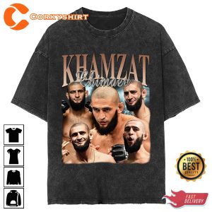 Khamzat Chimaev Vintage Washed T-shirt Freestyle Wrestling 1