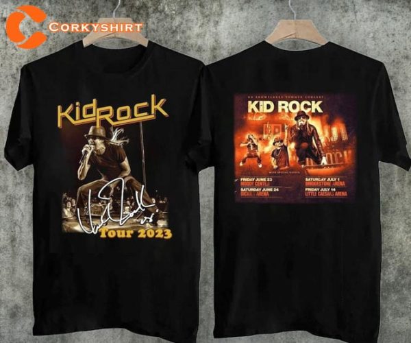 Kid Rock World Tour 2023 Rock Band Music Shirt Anniversary Gift For Fans