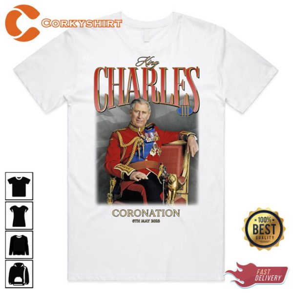 King Charles III 3rd The Third Coronation Homage T-shirt