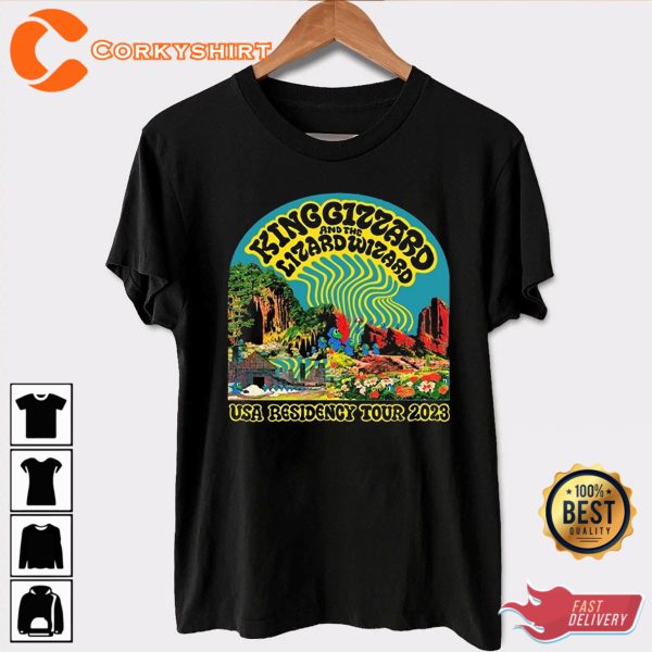 King Gizzard The Lizard Wizard USA Residency Tour 2023 2 Sides T-shirt