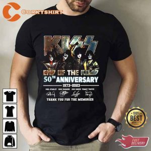 Kiss End Of The Road 50th Anniversary 1973-2023 Signatures T-Shirt
