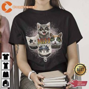 Kiss Hiss Cat Band We re We Are All Cat Here Vintage T-Shirt