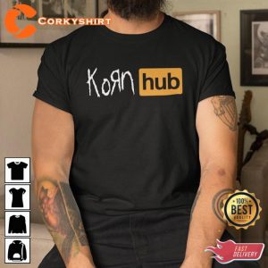 KornHub Funny Parody Metal Band Freak On a Leash Follow The Leader Korn Shirt