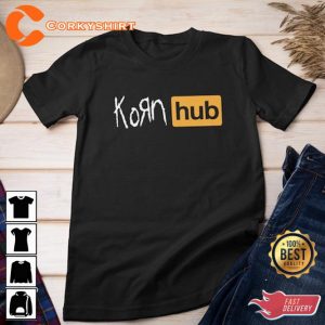 KornHub Funny Parody Metal Band Freak On a Leash Follow The Leader Korn Shirt4