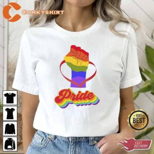 LGBTQ Fist of Love Support Human Rights Happy Pride Month 2023 Shirt