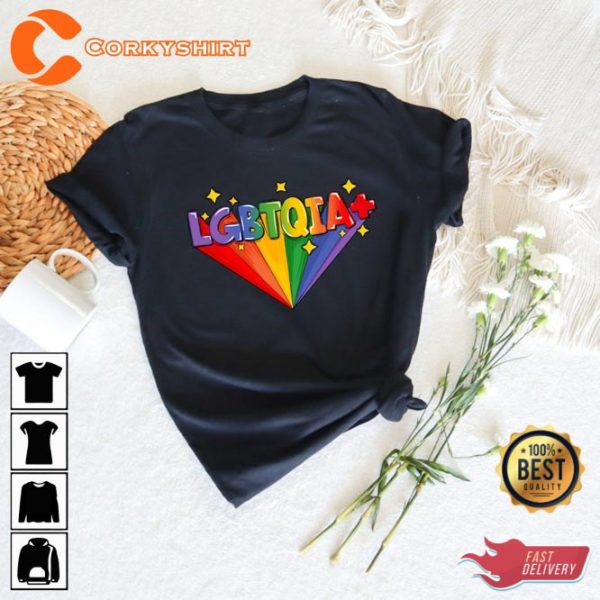 LGBTQIA+ Groovy Happy Pride Month Gay Lesbian Trans Pride Ally Sweatshirt