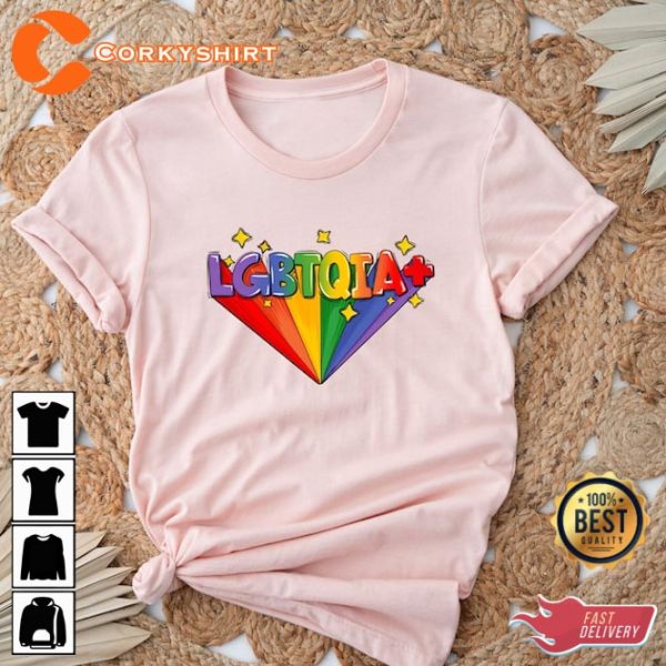 LGBTQIA+ Groovy Happy Pride Month Gay Lesbian Trans Pride Ally Sweatshirt