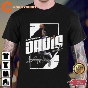 La Los Angeles Basketball Anthony Davis Stretch Retro 90s Graphic Unisex T-Shirt1