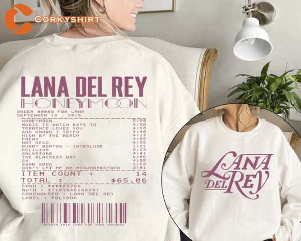 Lana Del Rey Honeymoon Shirt Album T-Shirt For Fans