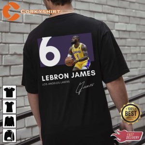 LeBron James Los Angeles Lakers Basketball NBA Sports Shirt