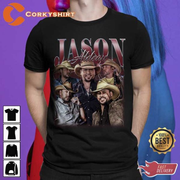 Limited Jason Aldean Vintage 90S Unisex Shirt Anniversary Gift For Fans