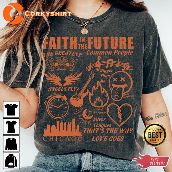 Celebrity Drawing T-Shirt Feat Louis Tomlinson Shirt Faith In The Future  World Tour Merch Fan in 2023