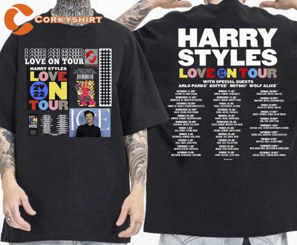 Love On Tour 2023 2 Sides Unisex Styles T-Shirt For Fans