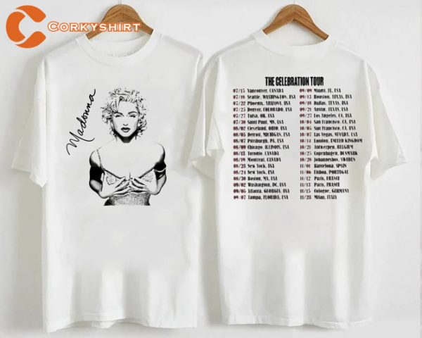 Madonna Queen Pop Signature 2 Sides Graphic Designed Shirt