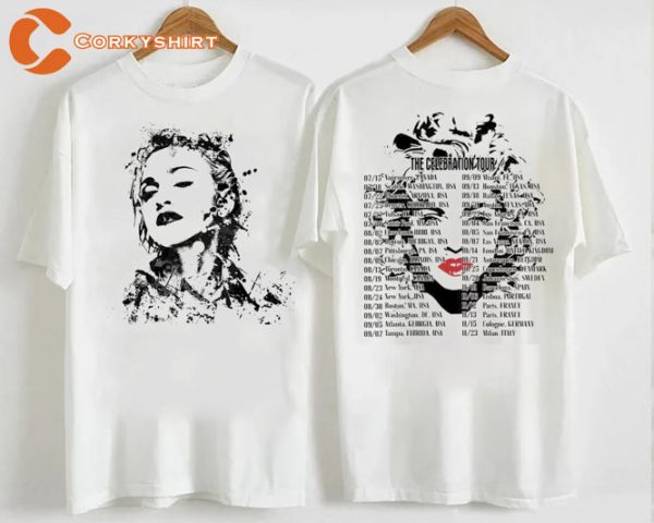Madonna Queen Of Pop The Celebration Tour 2023 Ink Art Style Designed Shirt