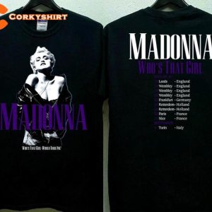 Madonna Whos That Girl World Tour 1987 Pop Tour 80s Music Shirt