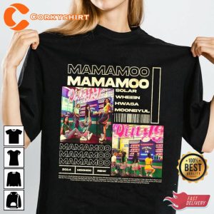 Mamamoo Solar Wheein Hwasa Moonbyul Kpop Concert Shirt For Fans