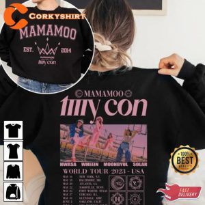 Mamamoo Tour 2023 My Con Tour Kpop Moonbyul Wheein Hwasa Shirt Fan gift