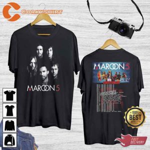 Maroon 5 World Tour 2023 Concert Two Sides Shirts