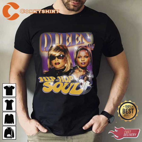 Mary J Blige Queen Hip-Hop Soul Streetwear Style Rap Tee