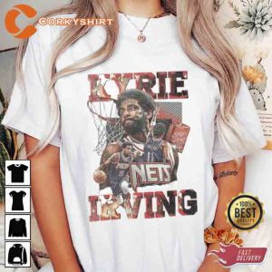Mavericks’ Star Kyrie Irving Racing 90s Vintage Tee Shirt