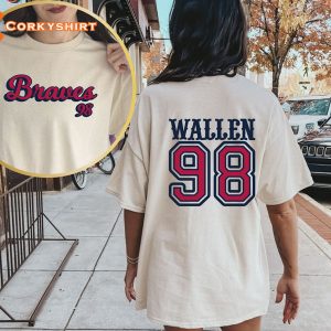 Morgan Wallen 98 Braves Cowboy Western Two Sides Shirt