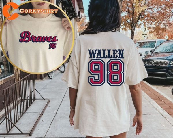 Morgan Wallen 98 Braves Cowboy Western Two Sides Shirt