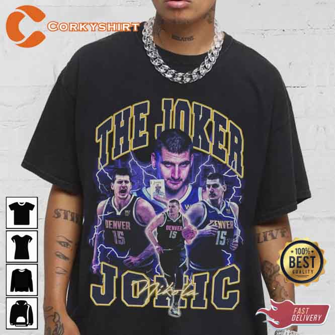 Nikola Jokic T-Shirt, Denver Nuggets Nba Classic 90s Graphic Tee - T-shirts  Low Price