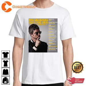 Noel Gallaghers High Flying Birds Summer Tour 2023 Fan Gift Shirt