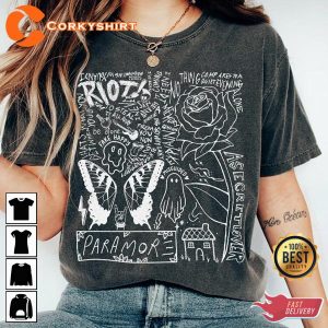 Paramore Tour Album Lyrics Rock Band Fan Gift T-shirt