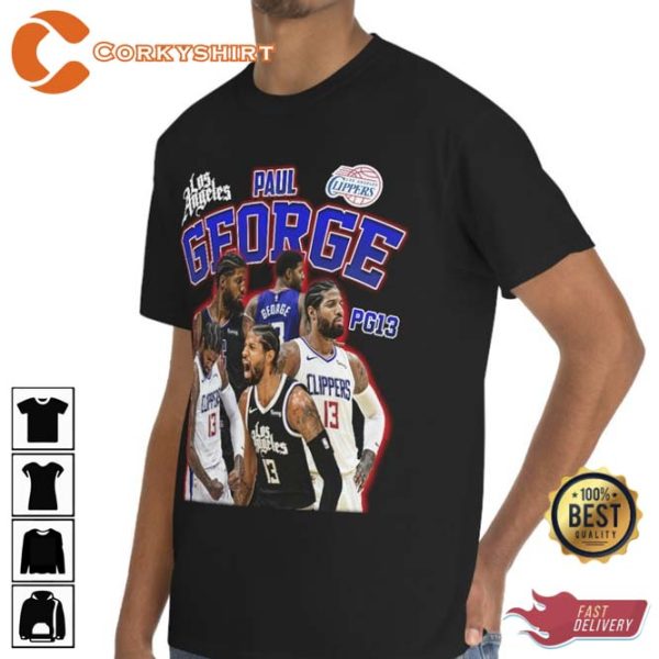 Paul George US Los Angeles Clippers PG-13 Basketball Graphic T-Shirt