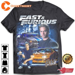 Paul-Walker-Fast-And-Furious-Fast-X-Racing-90s-Vintage-Unisex-Tee-Shirt