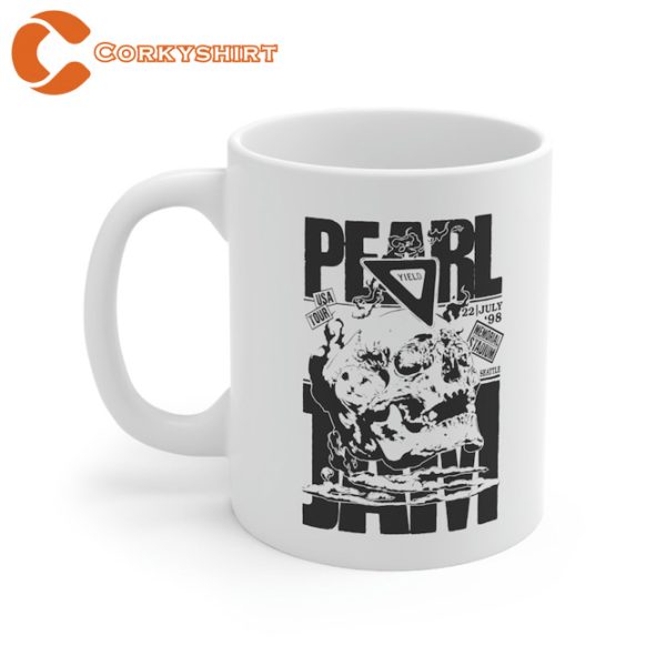 Pearl Jam Yellow Ledbetter Last Kiss White Mug
