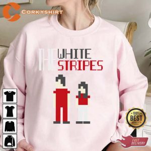 Pixel The White Stripes Unisex T-Shirt SIZE GUIDE Style