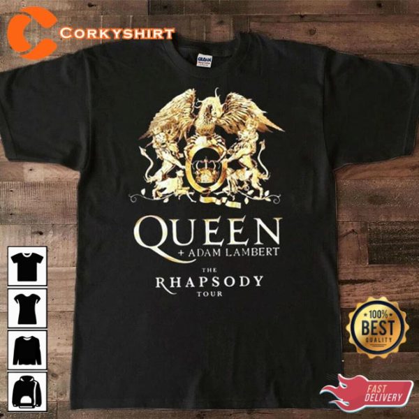 Queen Adam Lambert The Rhapsody Tour 2023 Queen Rock Band T-Shirt